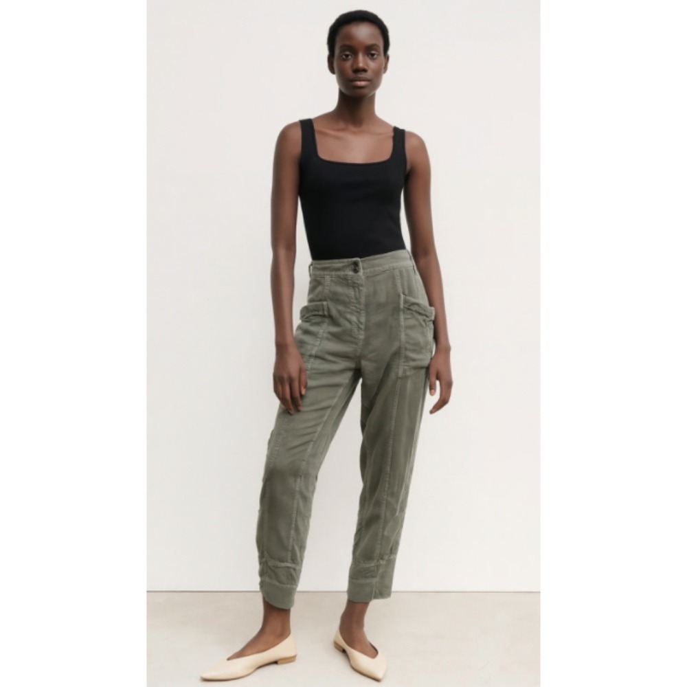 Daily Practice Anthropologie Cargo Jogger Pants Womens S Green Relaxed Utility
